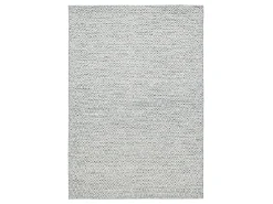 Alfombra de lana de estilo escandinavo 80x150 cm Gris natural Trondheim