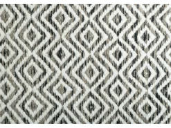 Alfombra de lana de estilo escandinavo 130x190 cm Gris natural Trondheim