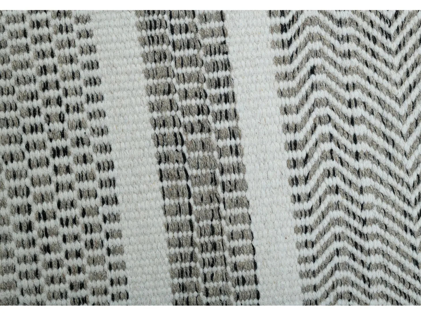 Alfombra de lana de estilo escandinavo 110x170 cm Gris natural Trondheim