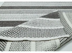 Alfombra de lana de estilo escandinavo 65x130 cm Gris natural Trondheim