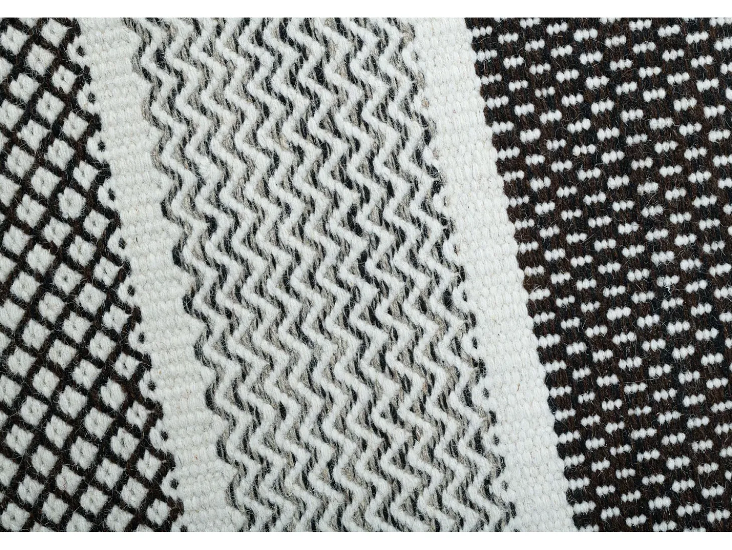 Alfombra de lana de estilo escandinavo 65x130 cm Gris natural Trondheim