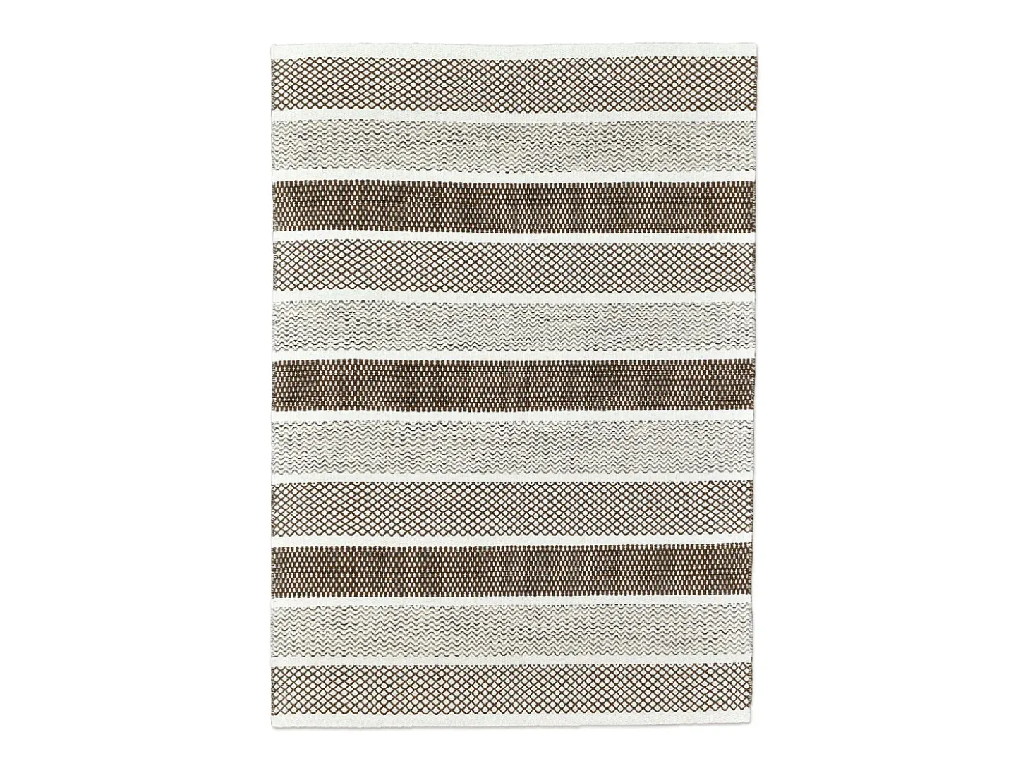 Alfombra de lana de estilo escandinavo 65x130 cm Gris natural Trondheim