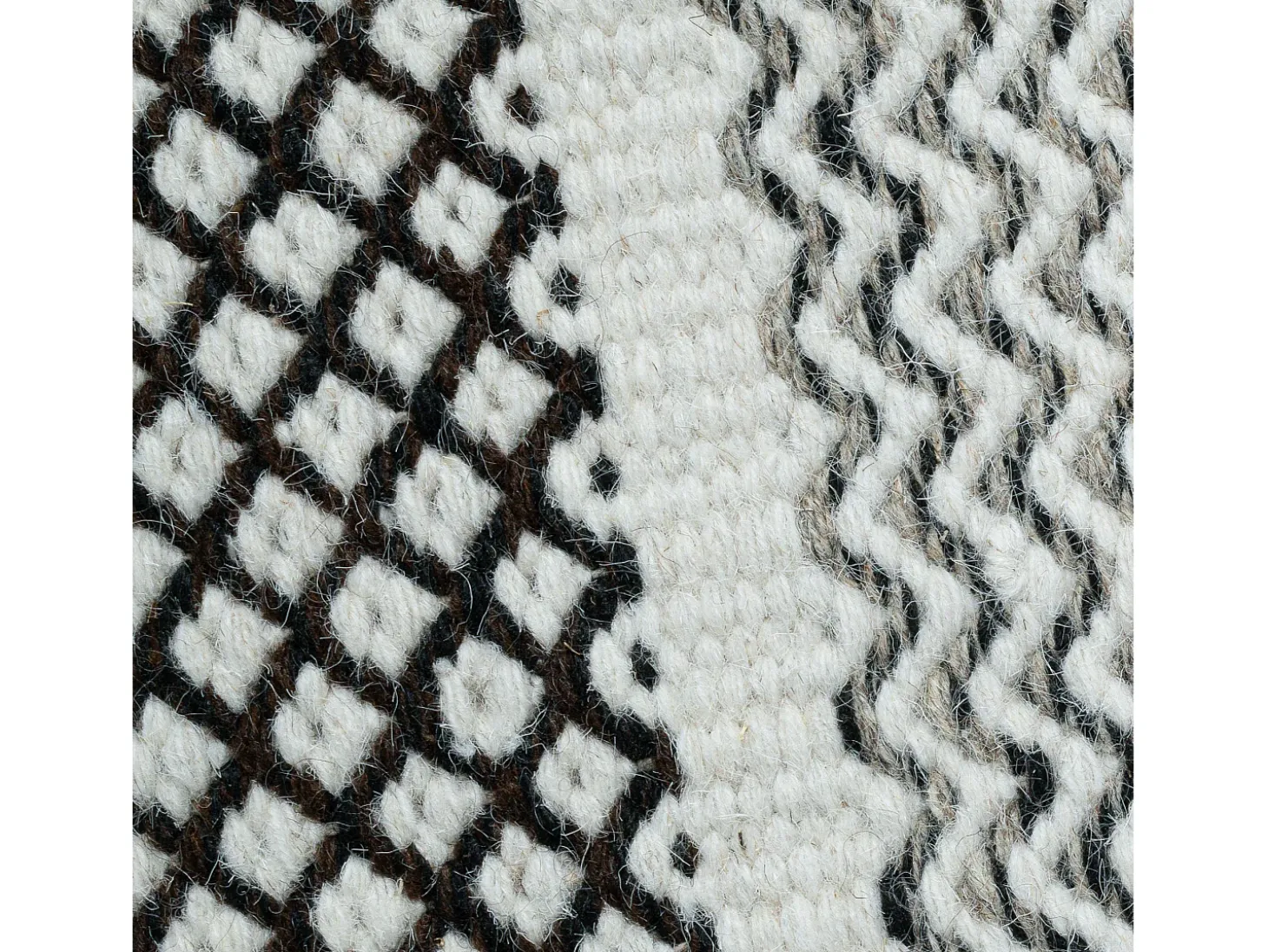 Alfombra de lana de estilo escandinavo 80x180 cm Gris natural Trondheim