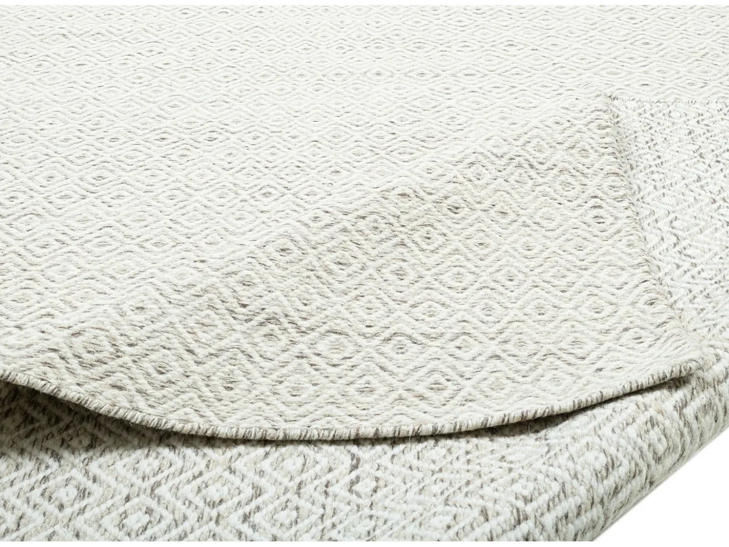 Alfombra de lana de estilo escandinavo 80x150 cm Beige natural Trondheim