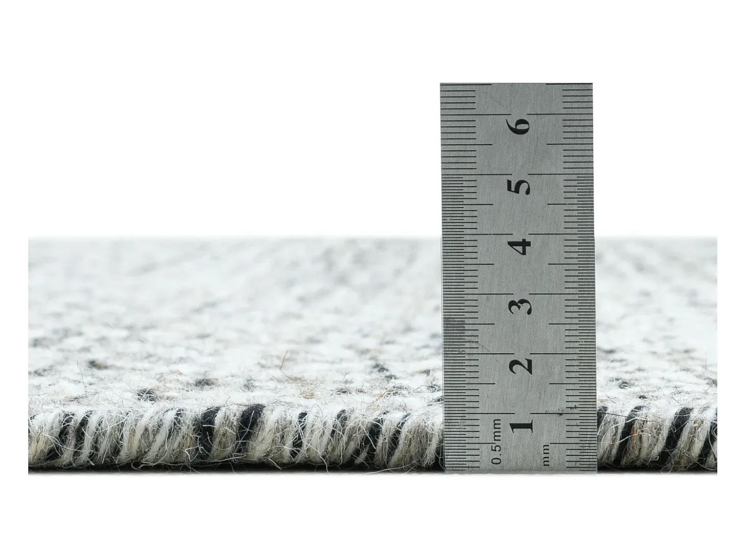 Alfombra de lana de estilo escandinavo 110x170 cm Gris natural Trondheim