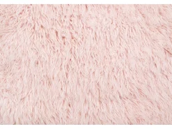 Alfombra de lana natural tejida a mano 140x190 cm Rosa Fluffy