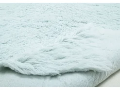 Alfombra de lana natural tejida a mano 140x190 cm Azul claro Fluffy