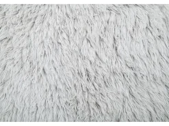 Alfombra de lana natural tejida a mano 140x190 cm Gris Fluffy