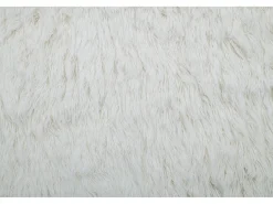 Alfombra de lana natural tejida a mano 80x160 cm Blanco Fluffy