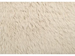 Alfombra de lana natural tejida a mano 140x190 cm Beige Fluffy