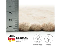 Alfombra de lana reversible tejida a mano 190x290 cm Beige oscuro Alpen