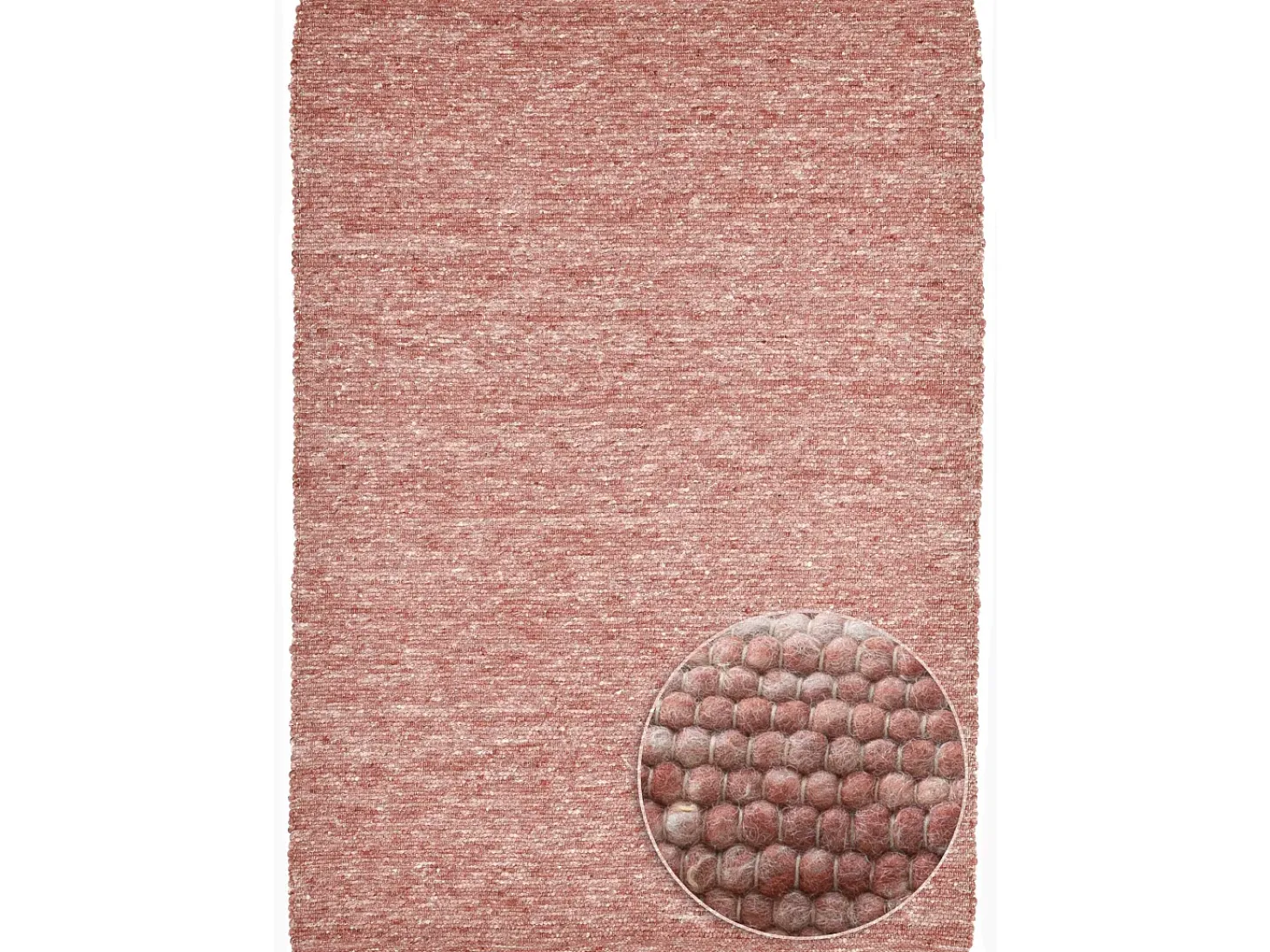 Alfombra de lana reversible tejida a mano 40x60 cm Rojo Alpen