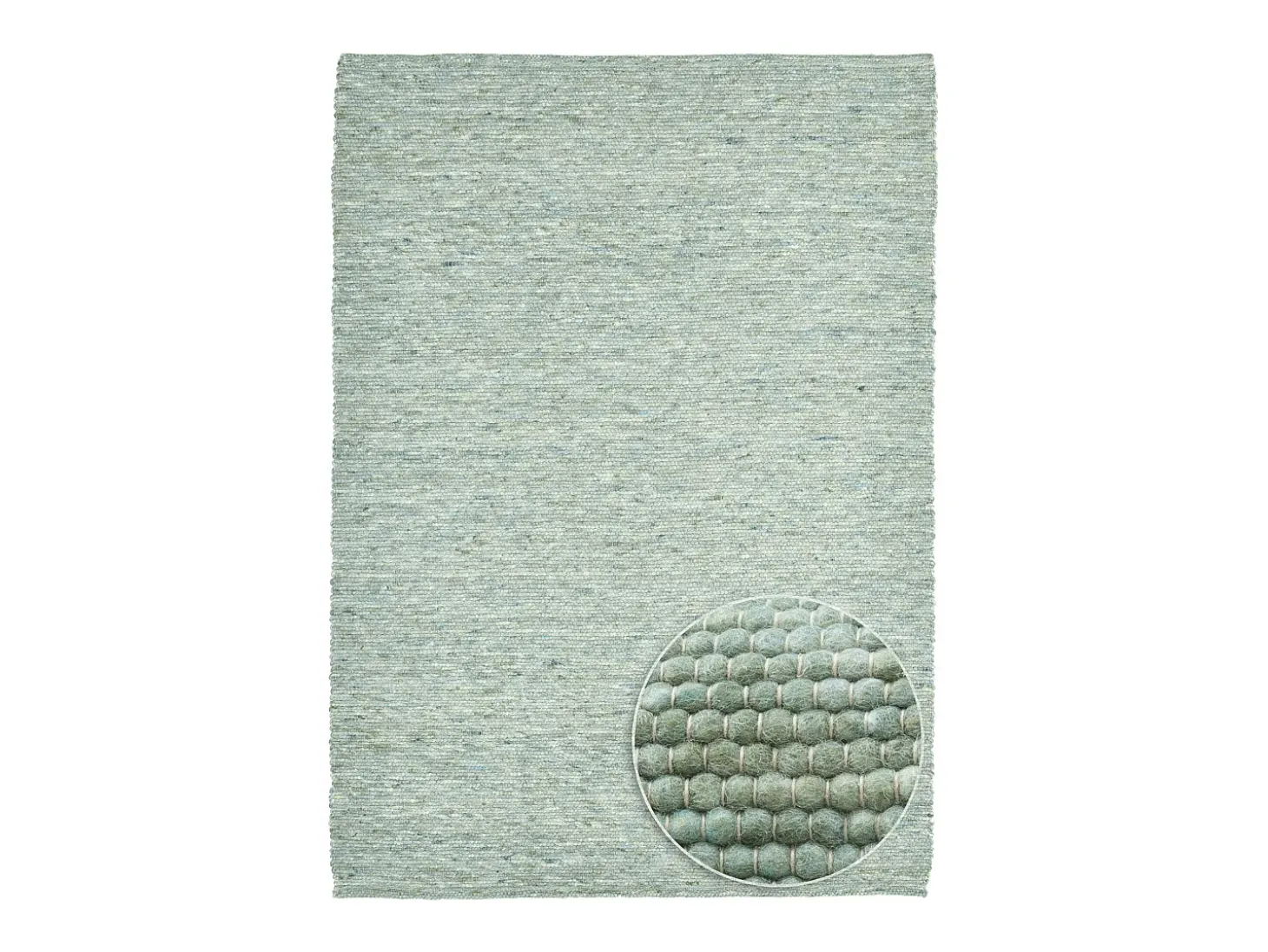 Alfombra de lana reversible tejida a mano 170x240 cm Verde Alpen