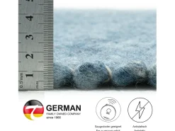 Alfombra de lana reversible tejida a mano 170x240 cm Azul Alpen