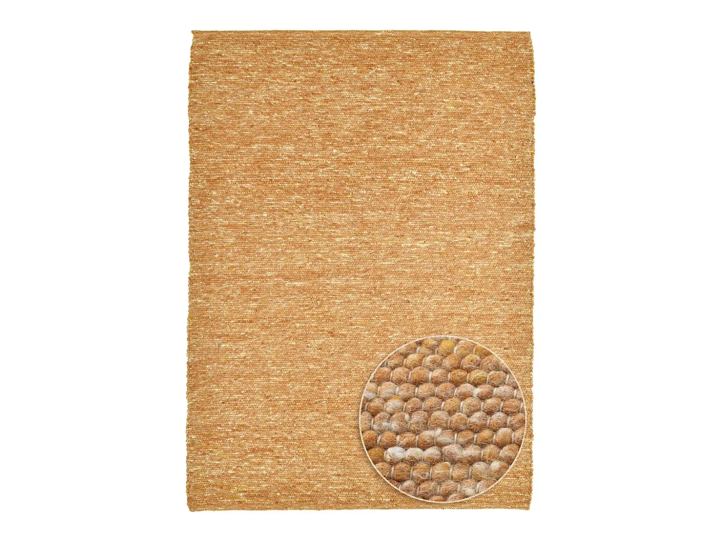 Alfombra de lana reversible tejida a mano 90x160 cm Terracota Alpen