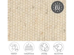 Alfombra de lana reversible tejida a mano 90x160 cm Naturaleza Alpen