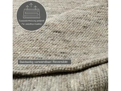 Alfombra de lana reversible tejida a mano 190x250 cm Marrón Multi Alpen