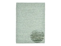 Alfombra de lana reversible tejida a mano 40x60 cm Verde Alpen