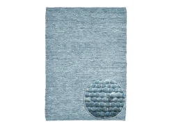 Alfombra de lana reversible tejida a mano 120x180 cm Azul Alpen