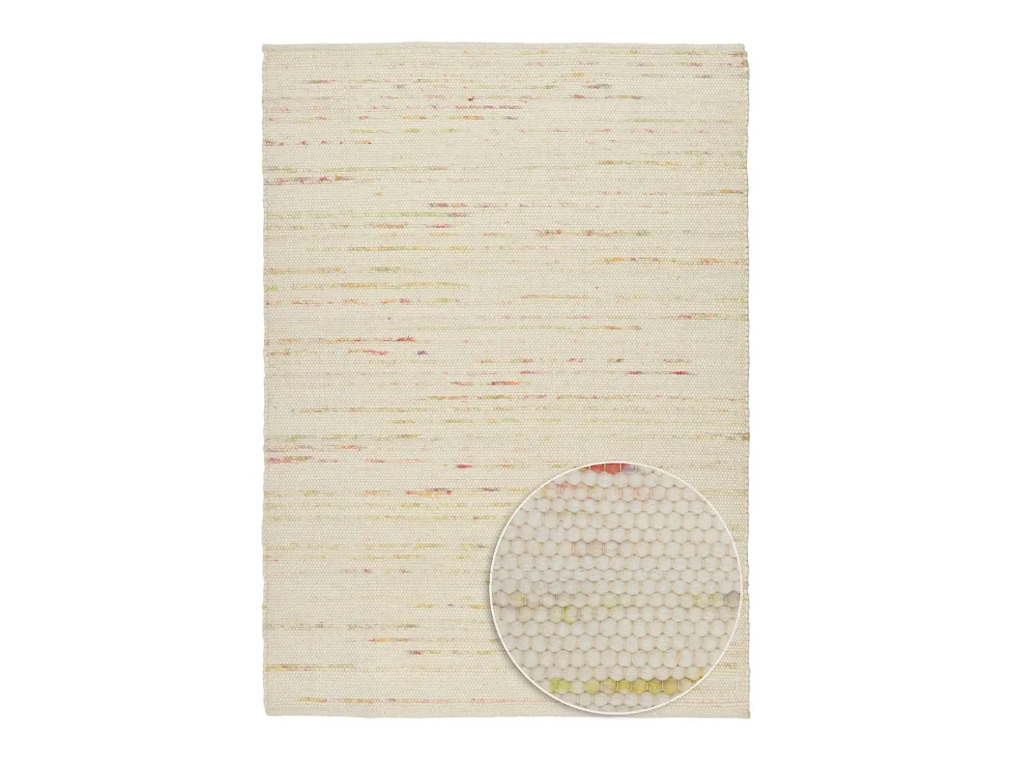 Alfombra de lana reversible tejida a mano 120x180 cm Colores pastel Alpen