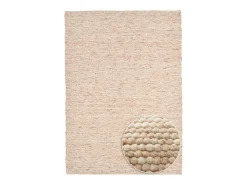 Alfombra de lana reversible tejida a mano 40x60 cm Beige oscuro Alpen