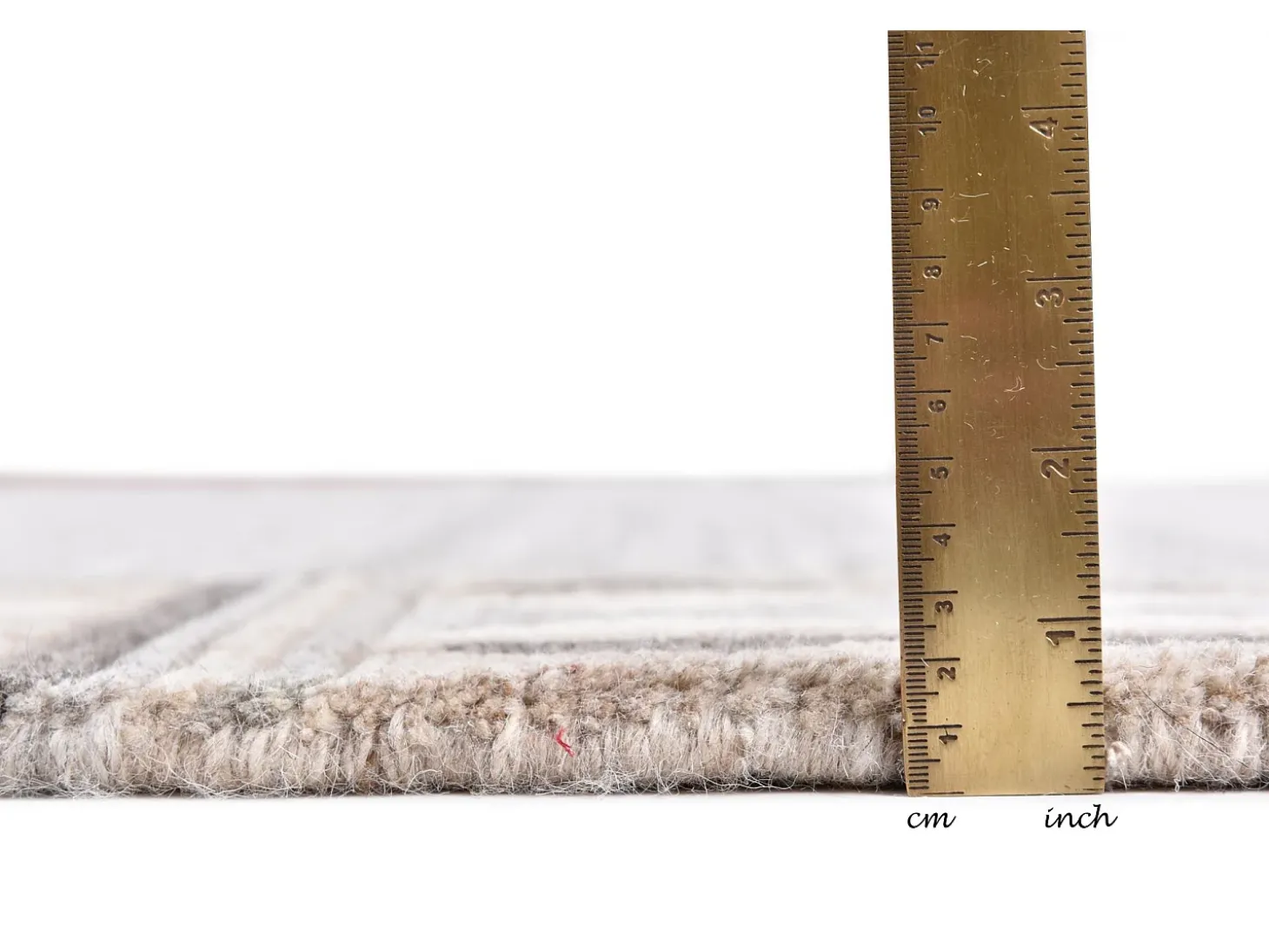 Alfombra de lana tejida a mano 120x180 cm Beige natural Nakarta