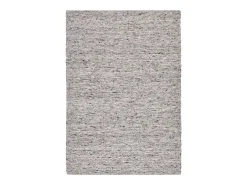 Alfombra de lana tejida a mano reversible 60x90 cm Gris Alm-Glück