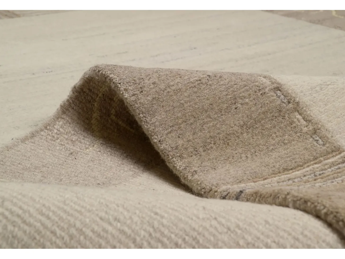 Alfombra de lana tejida a mano 190x290 cm Gris natural Nakarta