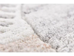 Alfombra de lana tejida a mano 150x150 cm Gris natural Nakarta