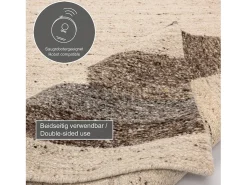 Alfombra de lana tejida a mano y enrollable 250x350 cm Beige multi Ehrwald