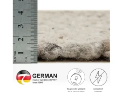 Alfombra de lana tejida a mano reversible 190x290 cm Gris Alm-Glück