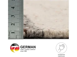 Alfombra de lana tejida a mano y enrollable 120x180 cm Beige multi Ehrwald