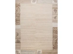 Alfombra de lana tejida a mano 70x140 cm Gris natural Nakarta