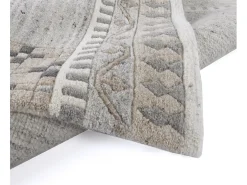 Alfombra de lana tejida a mano 170x240 cm Gris natural Nakarta