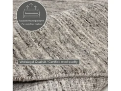 Alfombra de lana UNI tejida a mano 100x100 cm Gris Pure