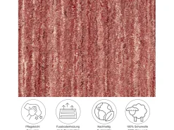 Alfombra de lana UNI tejida a mano 40x60 cm Rojo Pure