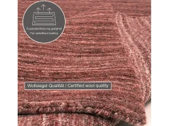 Alfombra de lana UNI tejida a mano 40x60 cm Rojo Pure