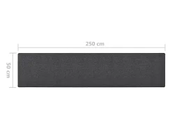 Alfombra de pasillo antracita 50x250 cm