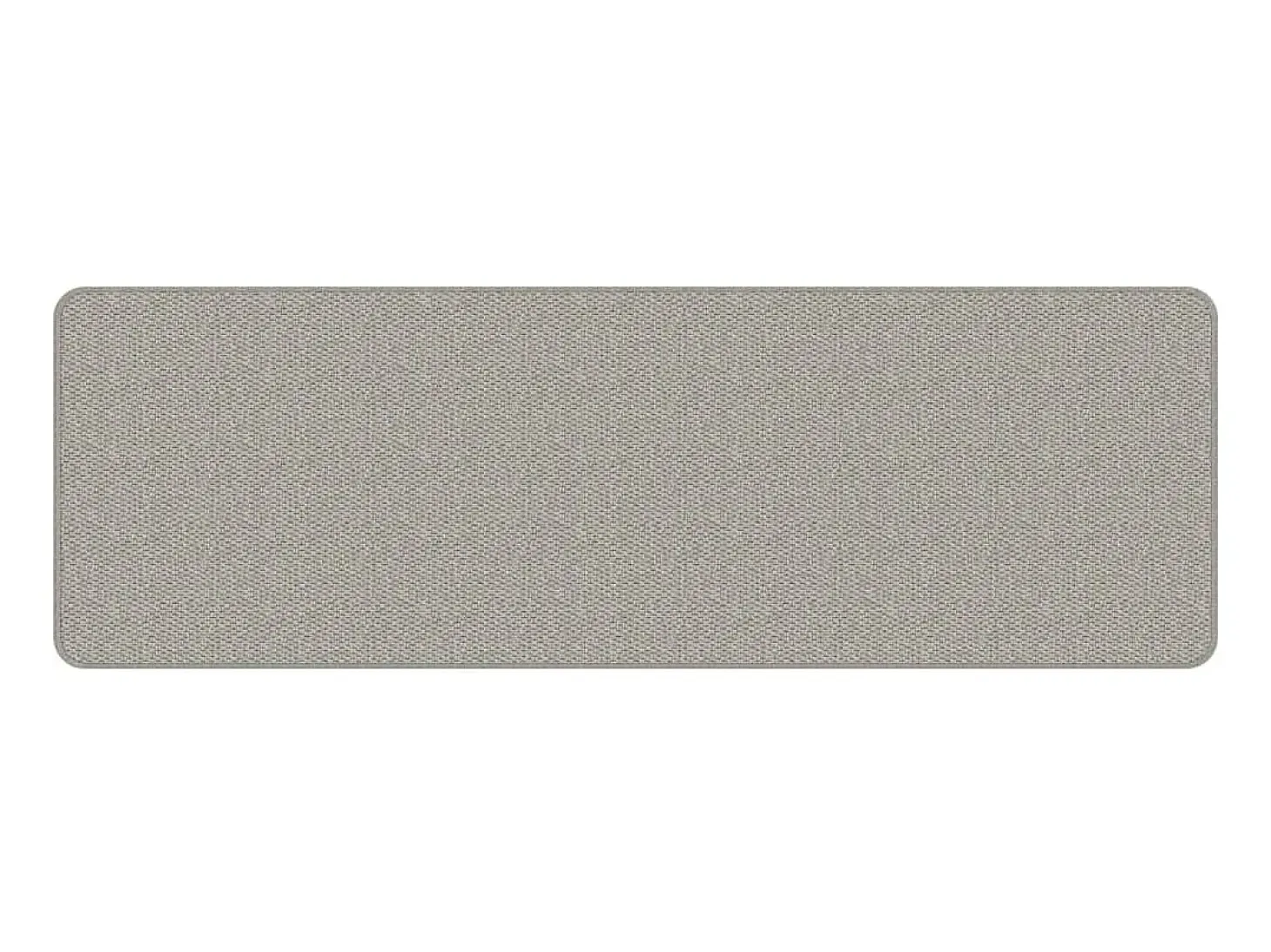 Alfombra de pasillo con aspecto de sisal gris taupe 50x150 cm ES789834