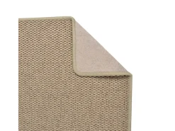 Alfombra de pasillo con aspecto de sisal color arena 50x200 cm ES762236