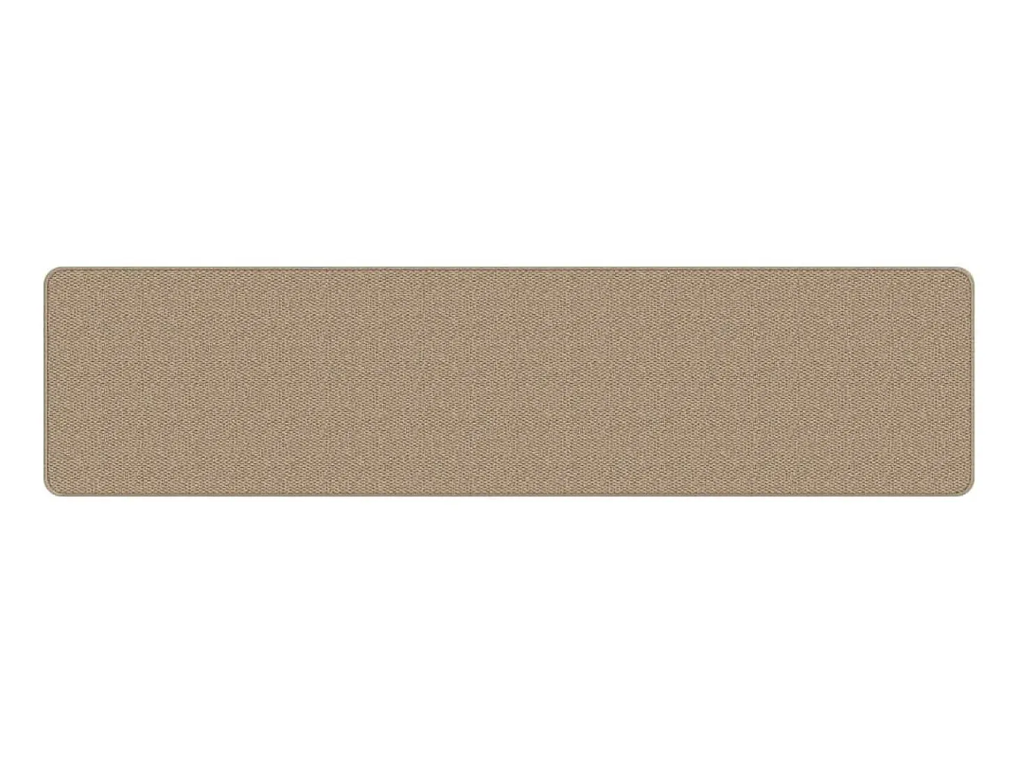 Alfombra de pasillo con aspecto de sisal color arena 50x200 cm ES762236