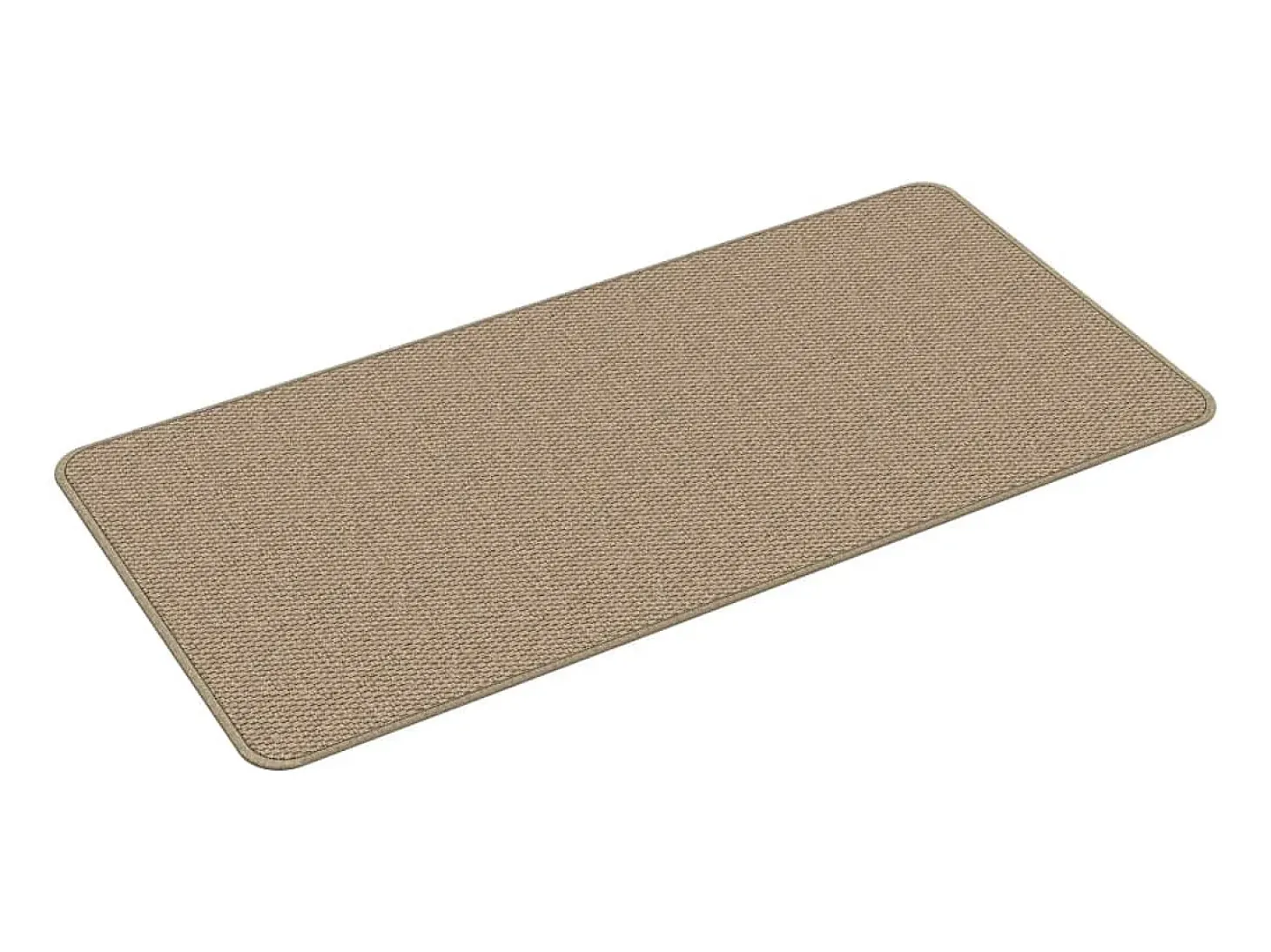 Alfombra de pasillo con aspecto de sisal color arena 50x100 cm