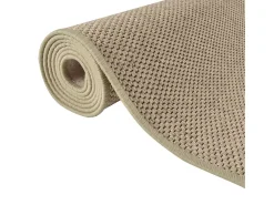Alfombra de pasillo con aspecto de sisal color arena 80x200 cm