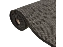 Alfombra de pasillo con aspecto sisal gris antracita 80x300 cm