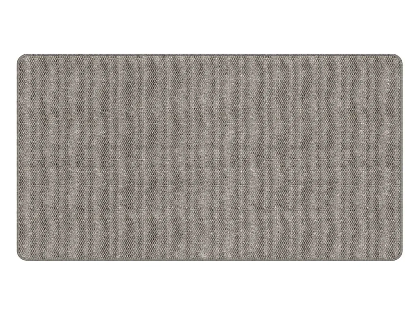 Alfombra de pasillo con aspecto de sisal plateada 80x150 cm