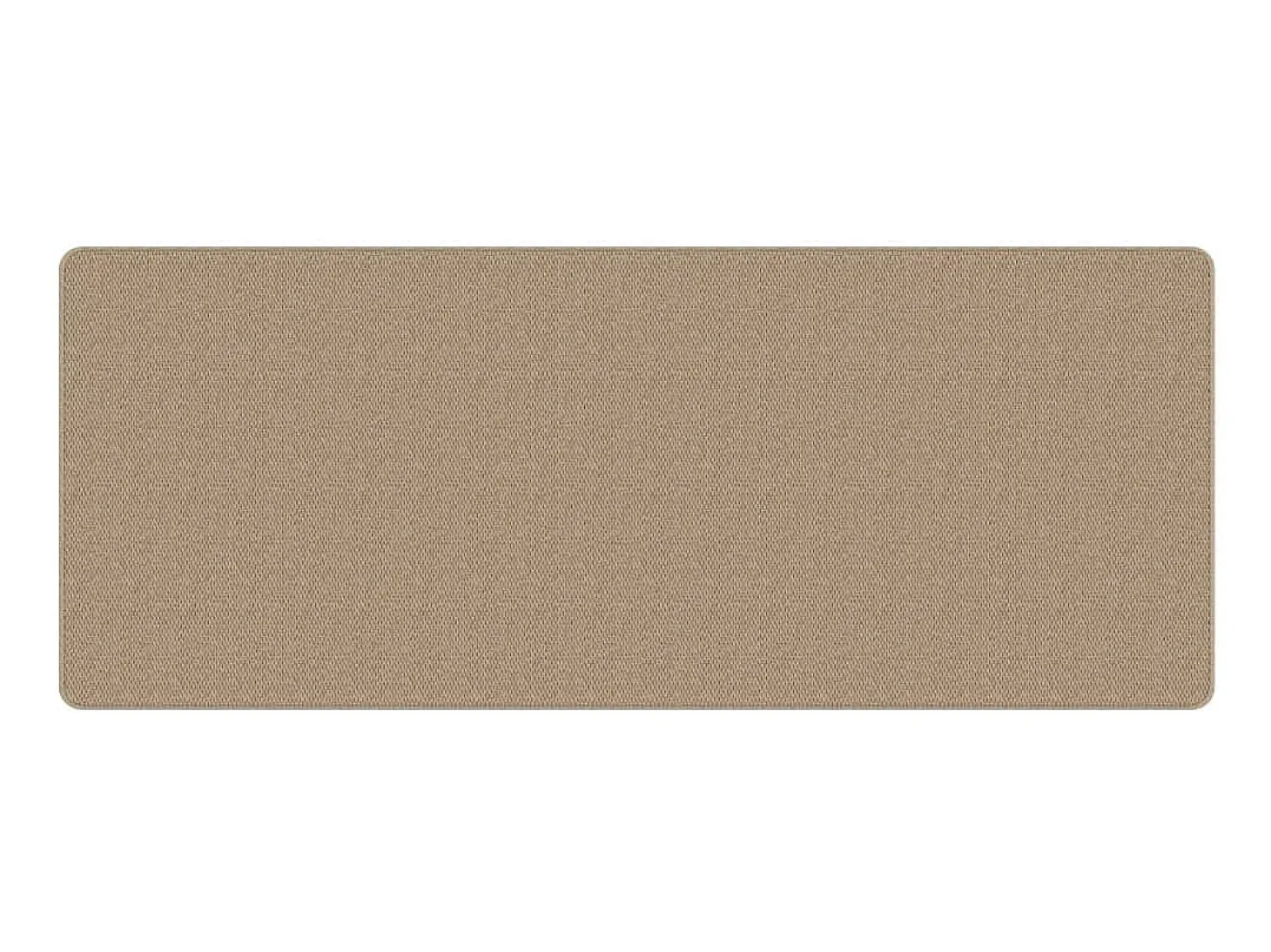 Alfombra de pasillo con aspecto de sisal color arena 80x200 cm ES926486