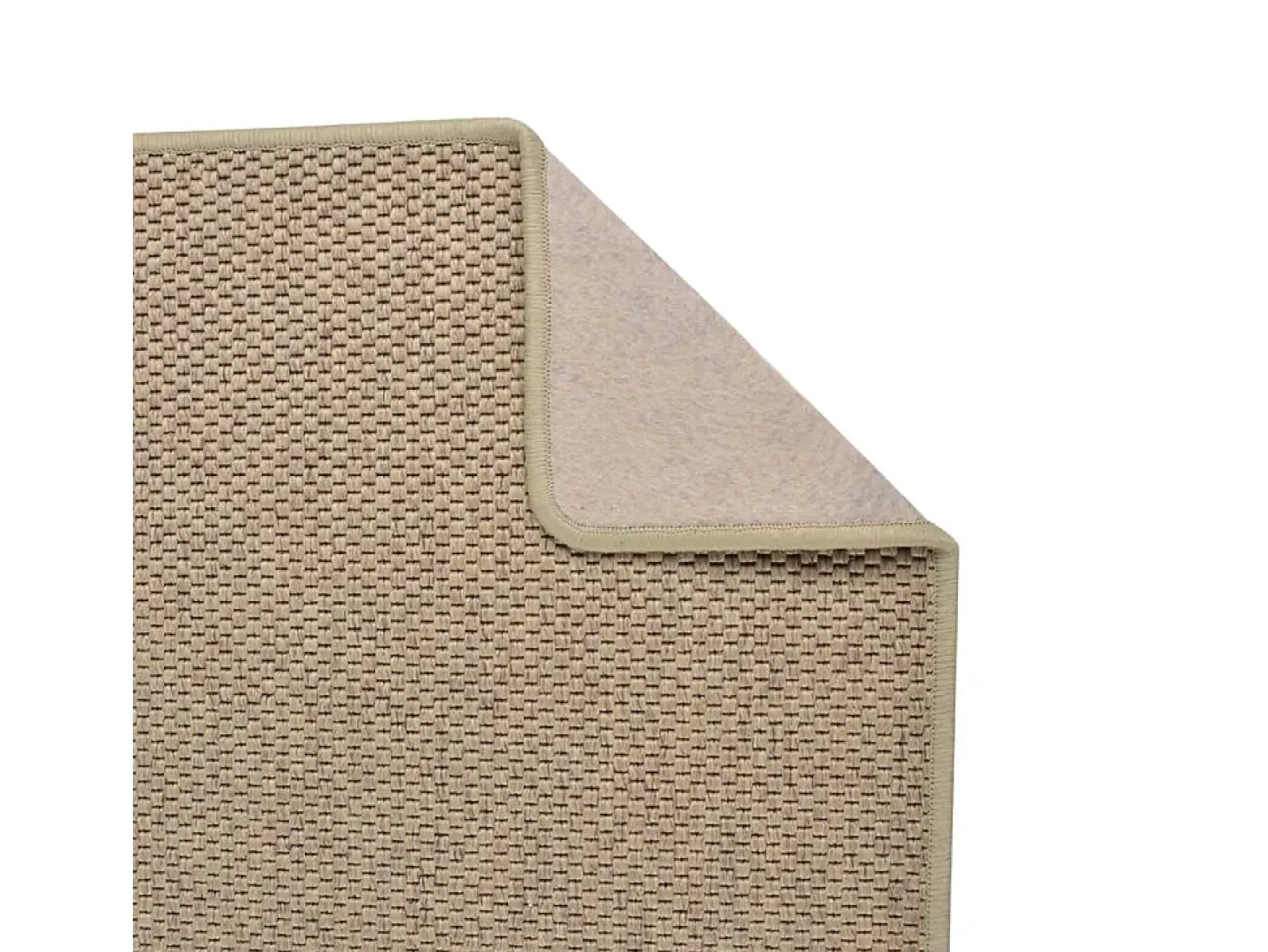 Alfombra de pasillo con aspecto de sisal color arena 80x200 cm ES926486
