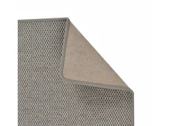 Alfombra de pasillo con aspecto de sisal plateada 50x100 cm ES313404