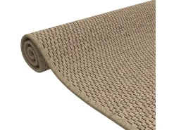 Alfombra de pasillo con aspecto de sisal color arena 80x150 cm