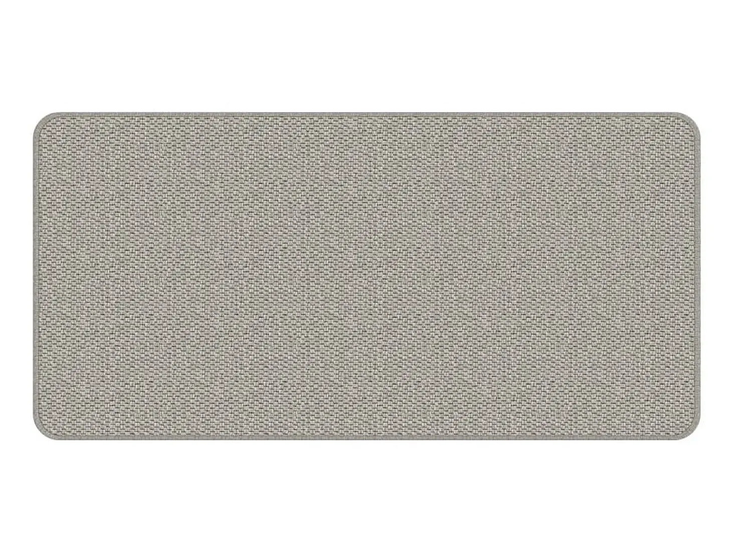 Alfombra de pasillo con aspecto de sisal gris taupe 50x100 cm ES830299